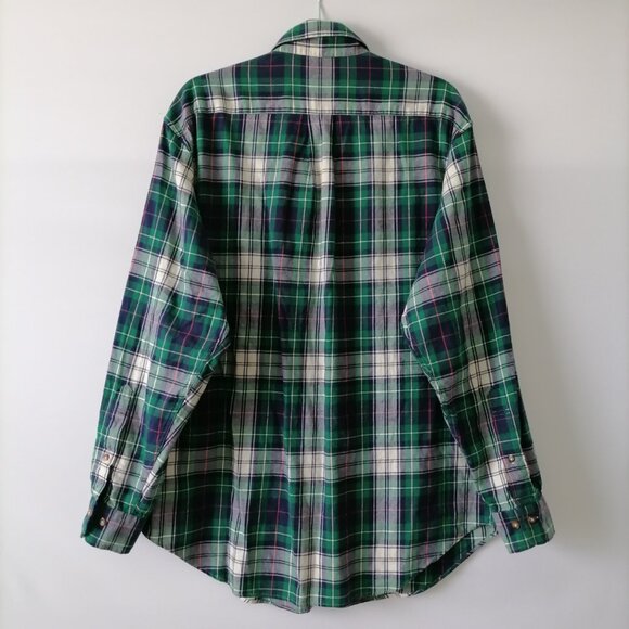 Brooks Brothers Mens Multicolor Long Sleeve Plaid Button Down Shirt Size L - Picture 4 of 8